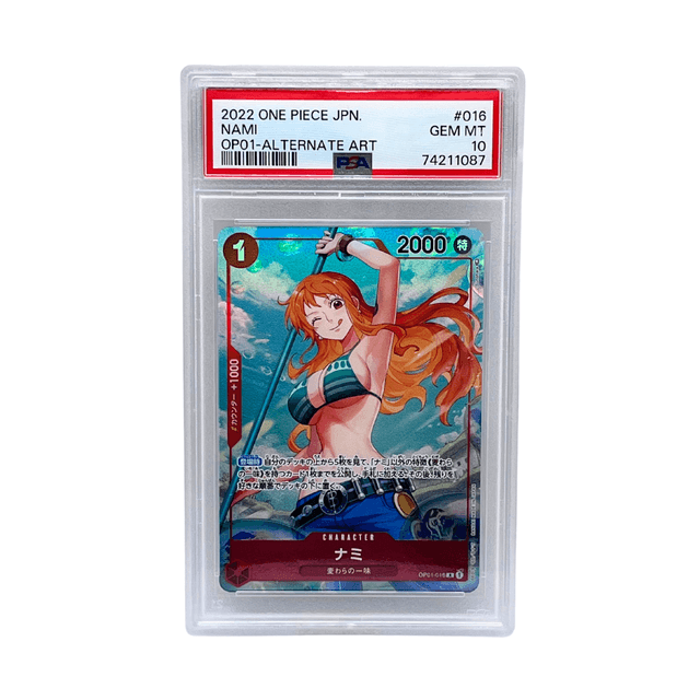 One Piece Card 2022 JP Nami R Parallel Rare Romance Dawn OP01-016 PSA10 / ワンピースカード  ナミ Rパラレル ロマンスドーン